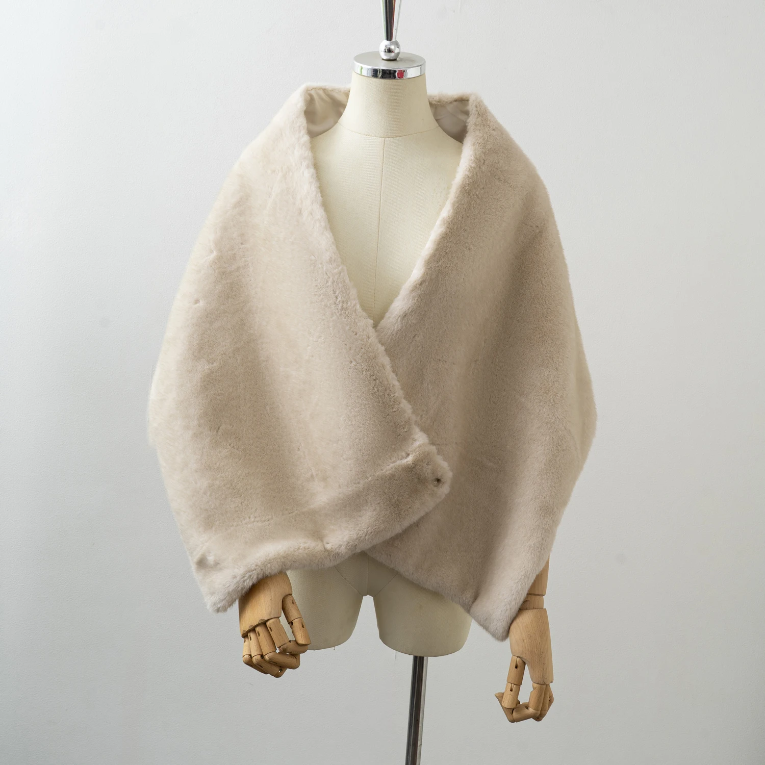 レディースファッション フェイクファー スカーフ、フェイクミンク マフラー