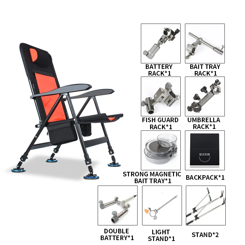 

Складное рыболовное кресло с откидывающейся спинкой, многофункциональное сиденье для любой местности, уличное рыболовное кресло