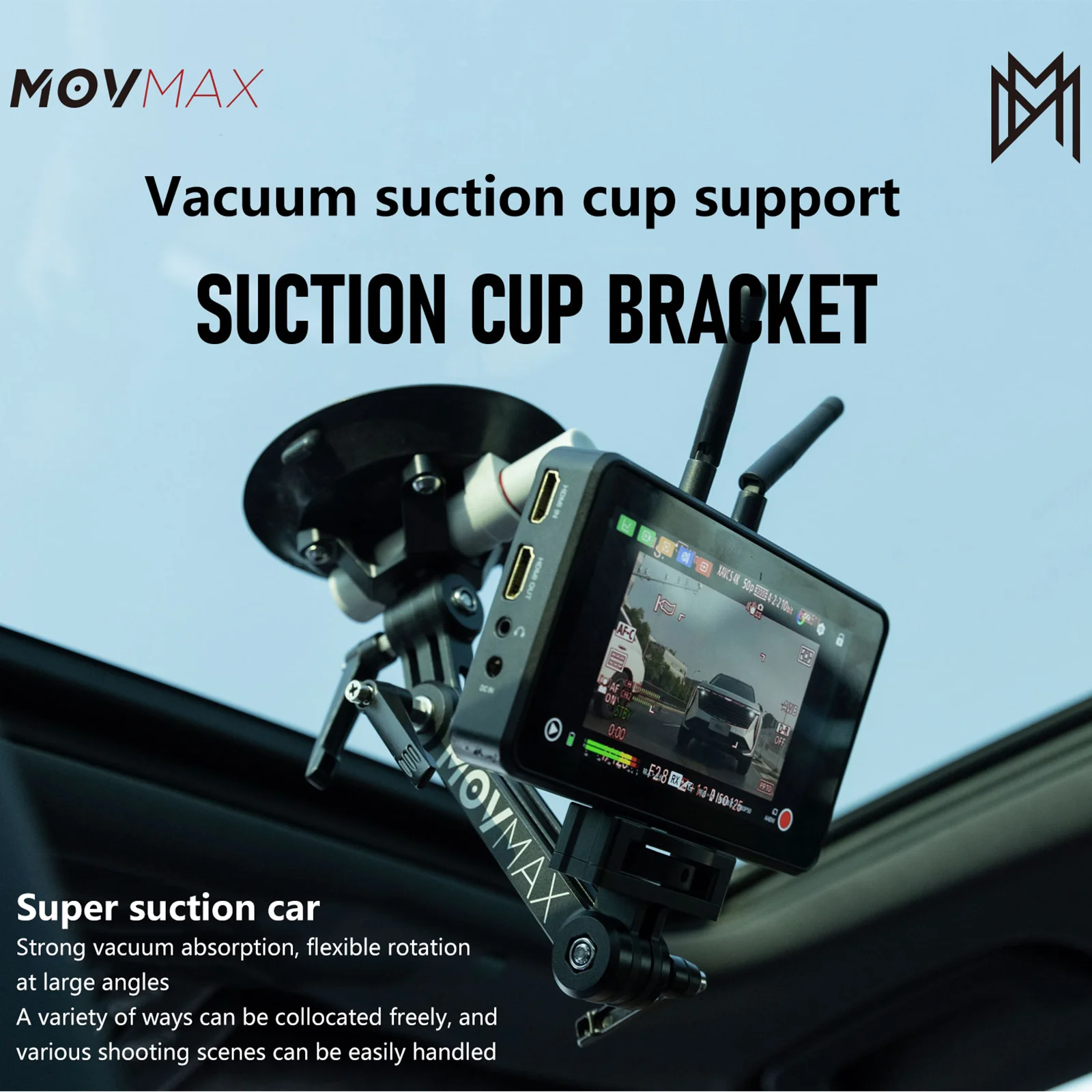 VAXIS Movmax ดูดที่วางโทรศัพท์สำหรับโทรศัพท์กล้องเดินทางเครื่องบันทึกการขับขี่รถอุปกรณ์ตัวยึด