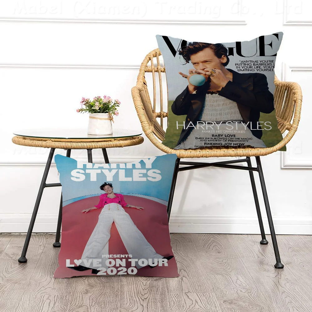 Famous Pop Singer H-Harris_Styles Cushion Cover Inches Farmhouse Decor Home Throw Pillow Covers For Couch Decorations