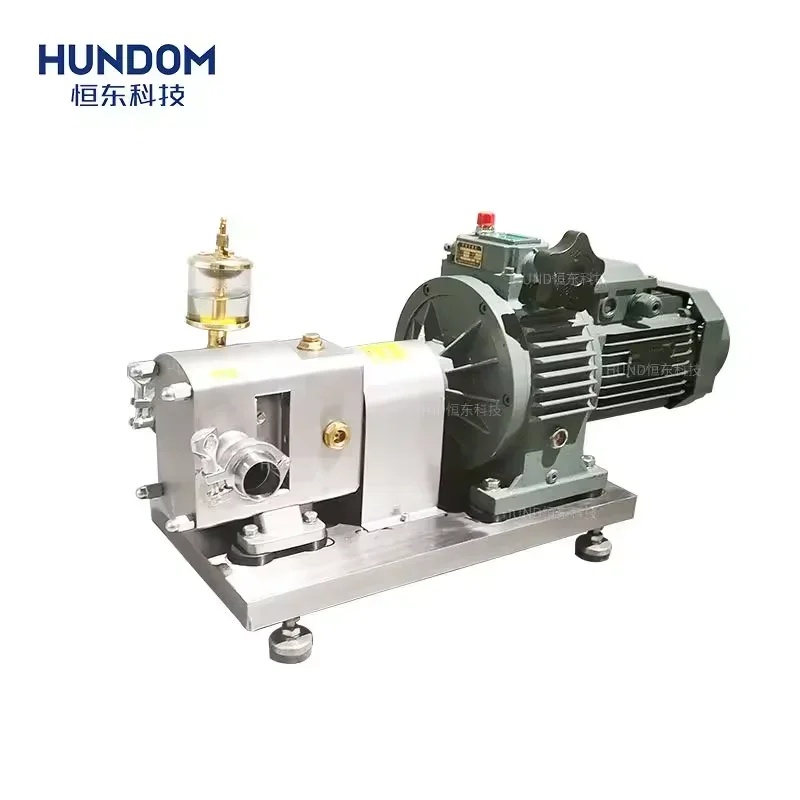 Horizontal Rotary Rotor Lobe Pump For Food Chocolate Cream Honey Transfer High Viscosity Liquid Transport Pump