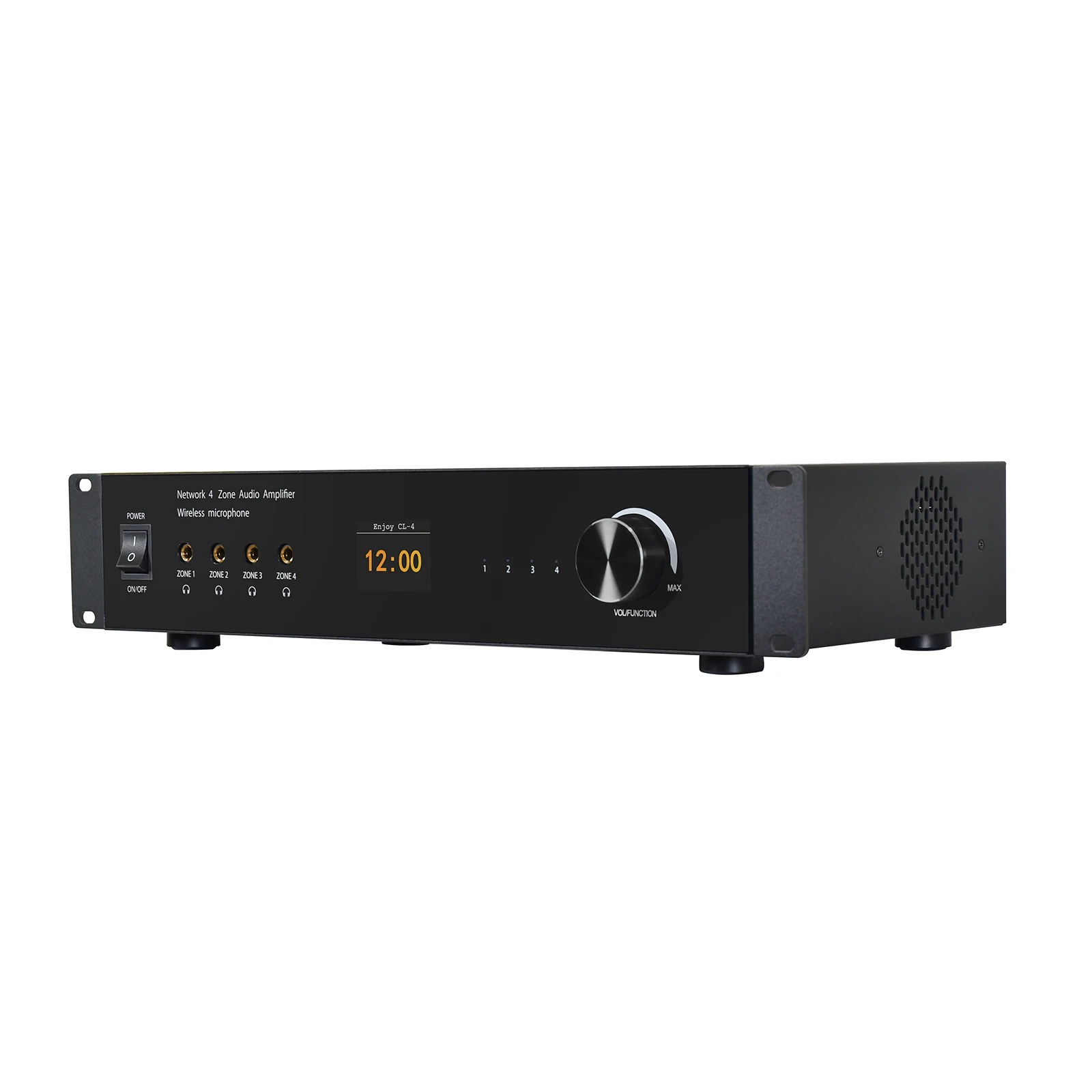 

4 Zone Network Audio PA Amplifier BT 5.0 H-DMI Optical 16 channels Amplifiers Multi-zone Playback Support Mic Broadcast