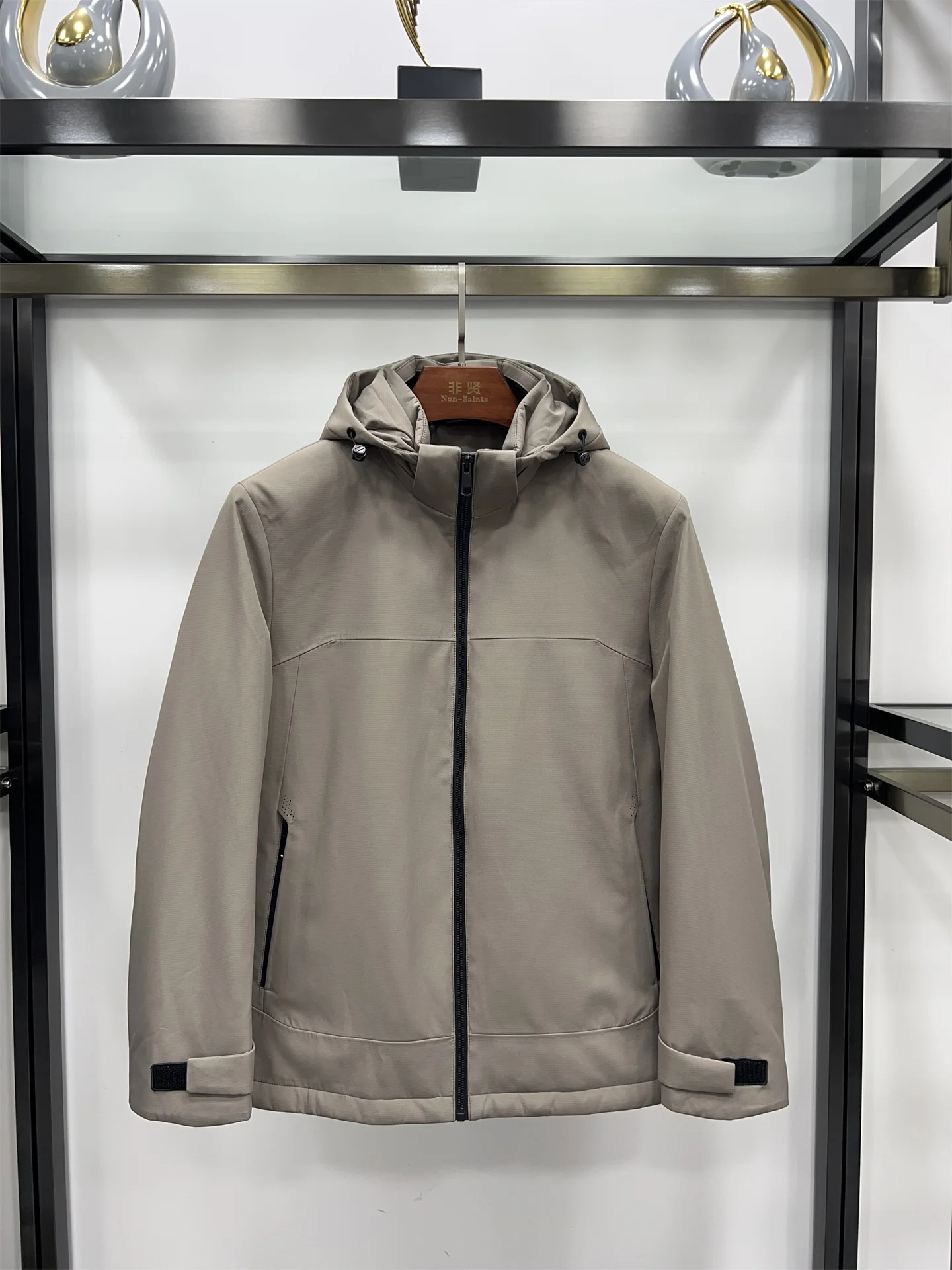 

Мужская утепленная куртка Non-Saints (25-я модель) для осени и зимы, новая, для активного отдыха и поездок на работу, со съемным капюшоном, пуховая куртка для бизнеса.