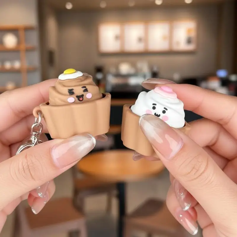 Mini Cake Button Sensory Toy Stress Relief Press Click Decompression Keychain  for Home Office Travel