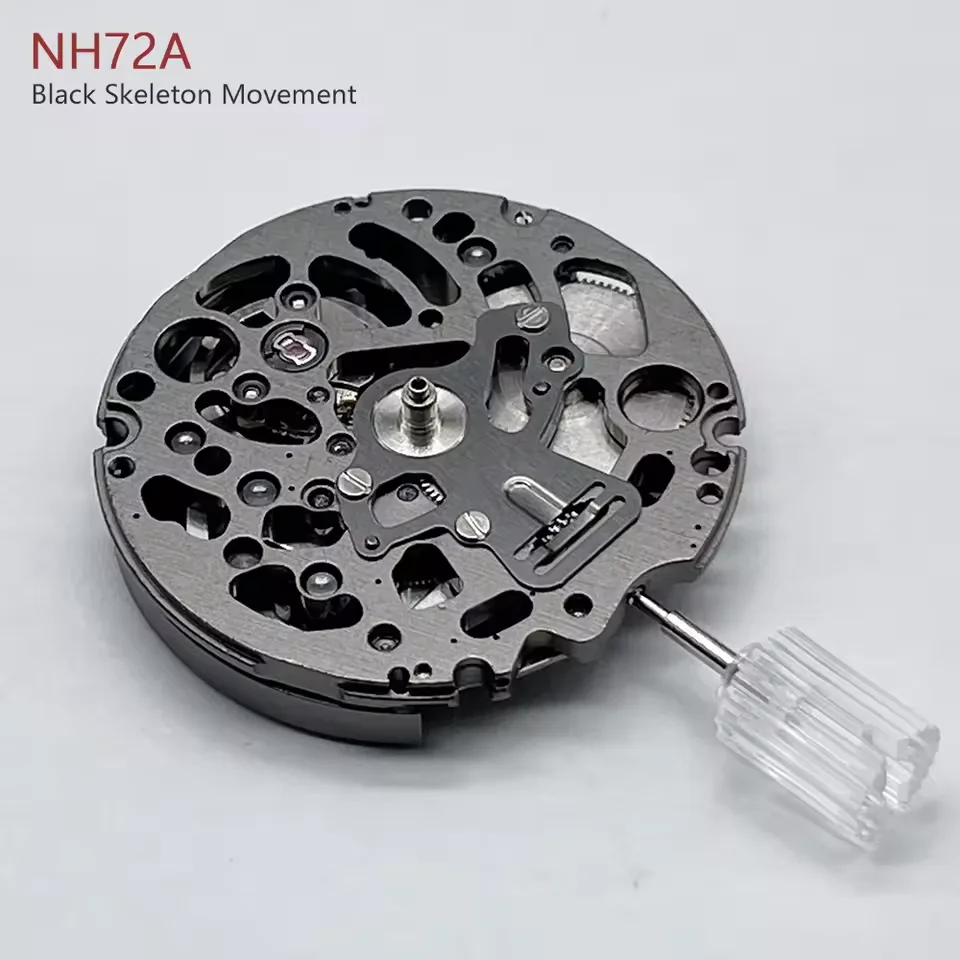 Nh72a Movement  Luxury Automatic Skeleton Mechanical Nh72 Watch Movement 24 Jewels For Repair Mod Replacement