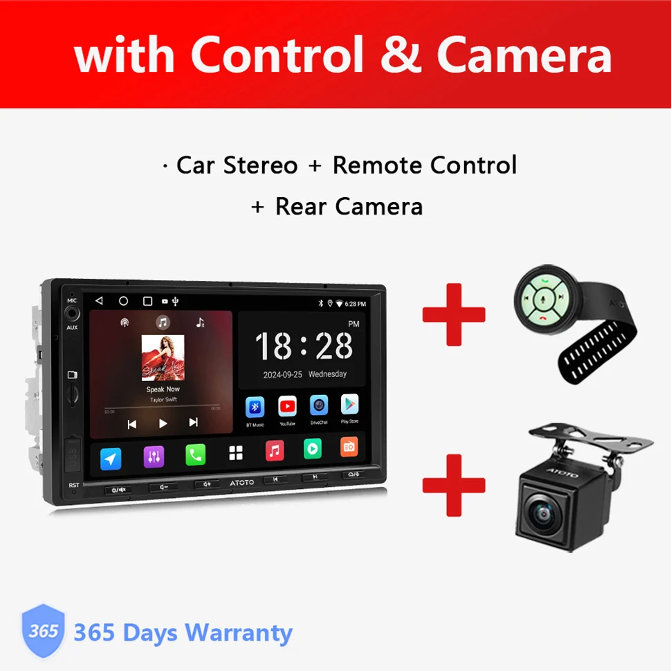 7 inch 2Din Android autoradio draadloos Carplay scherm Android Auto dubbele 2 Din Bluetooth stereo audio multimediaspeler