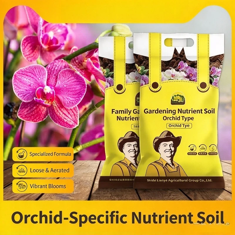 10L Orchid Special Nutrient Soil Bark Mix Premium Formula for Phalaenopsis Cymbidium Clivia Orchid Potting Repotting Garden Kit