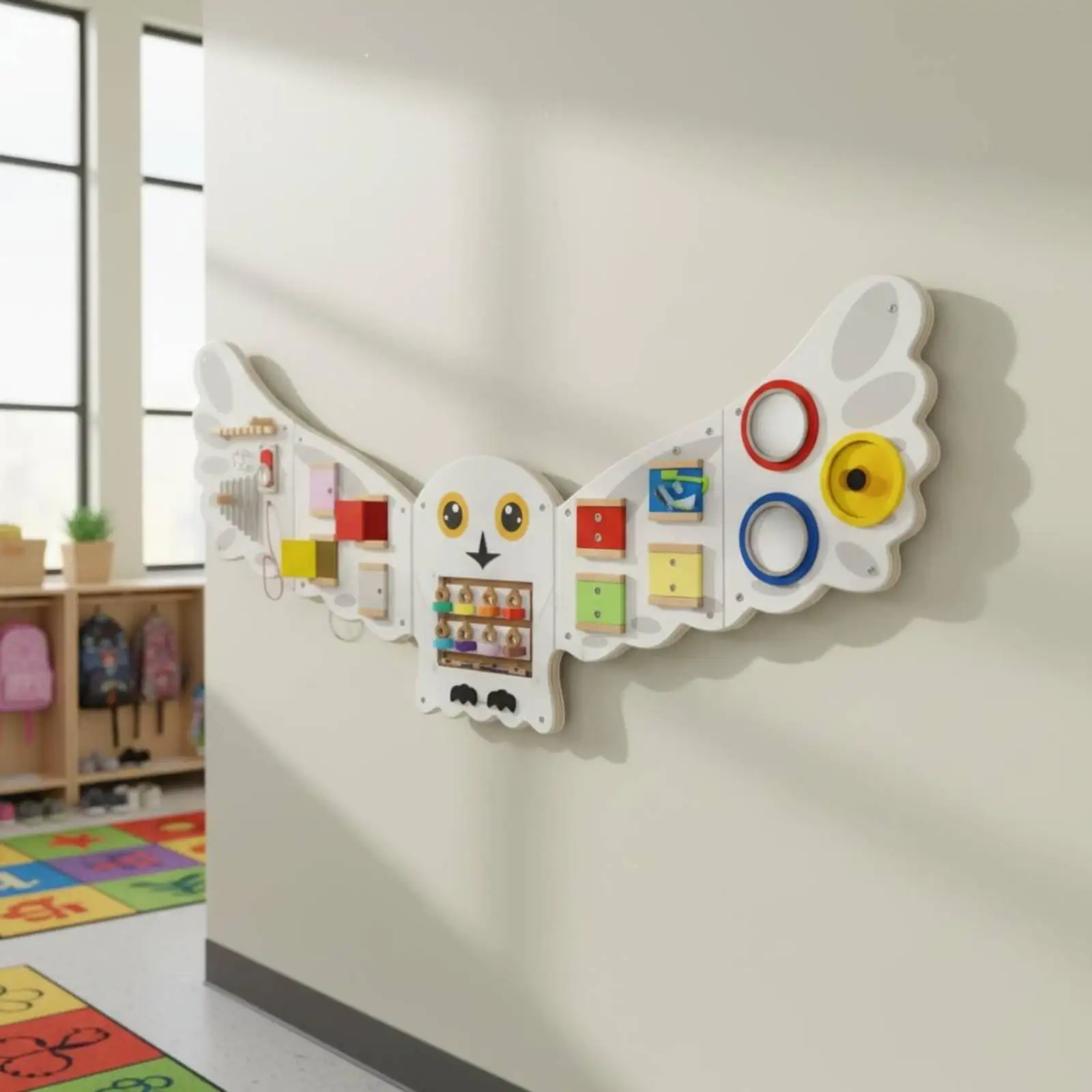 Kids Wall Toy Wooden Busy Board Game for Children Early Learning Kindergarten Decor