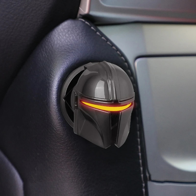 Disney Mandalorian Series Metal 3D Car Interior Engine Ignition Start Stop Button Protective Cover Sticker Toys for Fans Gift