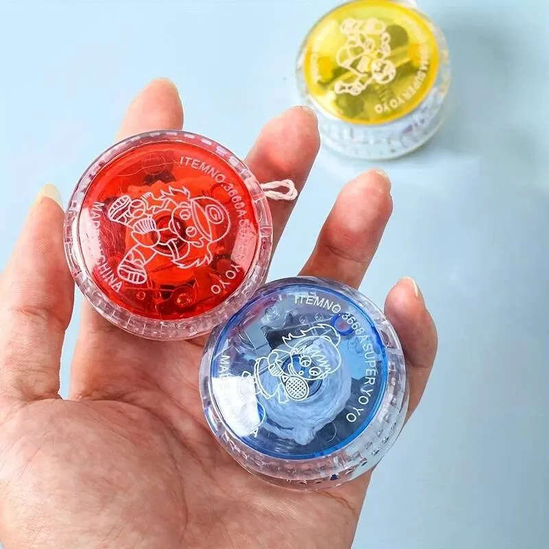 1ชิ้นเปิดไฟโยโย่ของเล่นแฟชั่นแสนสนุกของเล่นคลายเครียดขนาดกะทัดรัดและพกพาได้เกมงานรื่นเริงเกมแบบโต้ตอบ