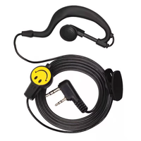 5PCS Walkie Talkie Radio Ham Earpierce handsfree for Kewood TYT Baofeng 888S UV-5R QuanSheng K5 K5（8）Type Smile Face