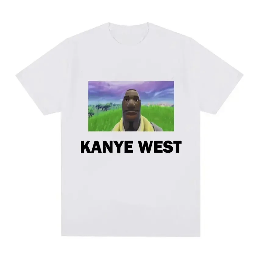 Lucu Kanye West Meme T Shirt Grafis pra Wanita Hip Hop Gaya Humor T Shirt Mode Vintage longan Pendek koszulka Streetwear