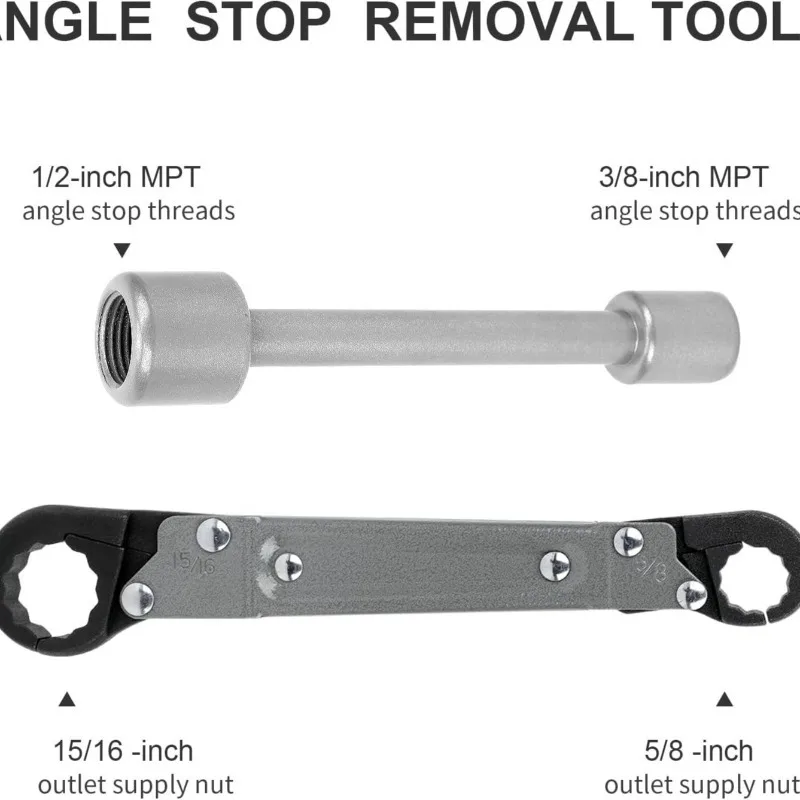 Double-ended pipe angle wrench dual-purpose plumbing angle positioning wrench hand tool