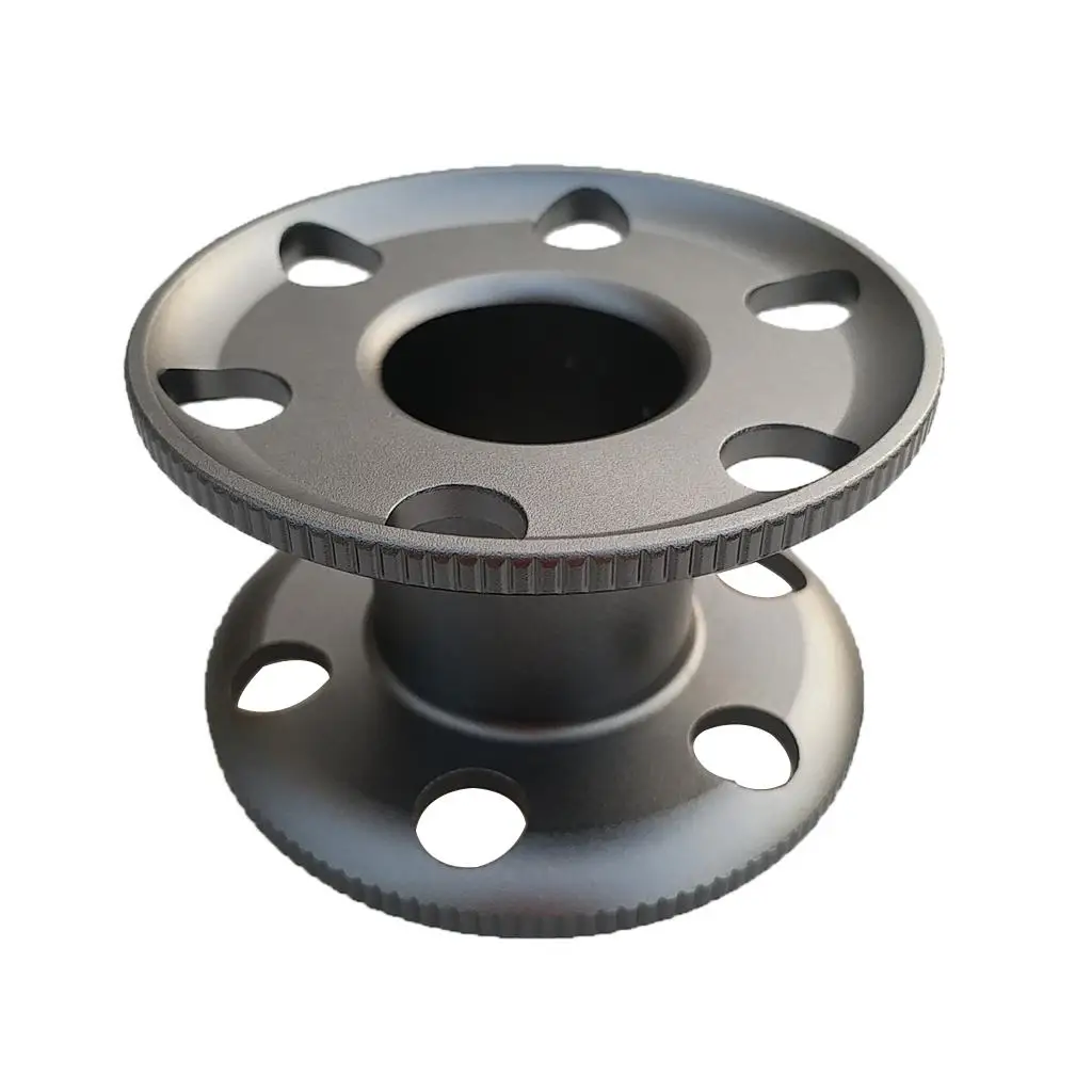 

Катушка для пальцев для дайвинга, серый алюминиевый легкий держатель лески премиум-класса для снаряжения для подводного плавания