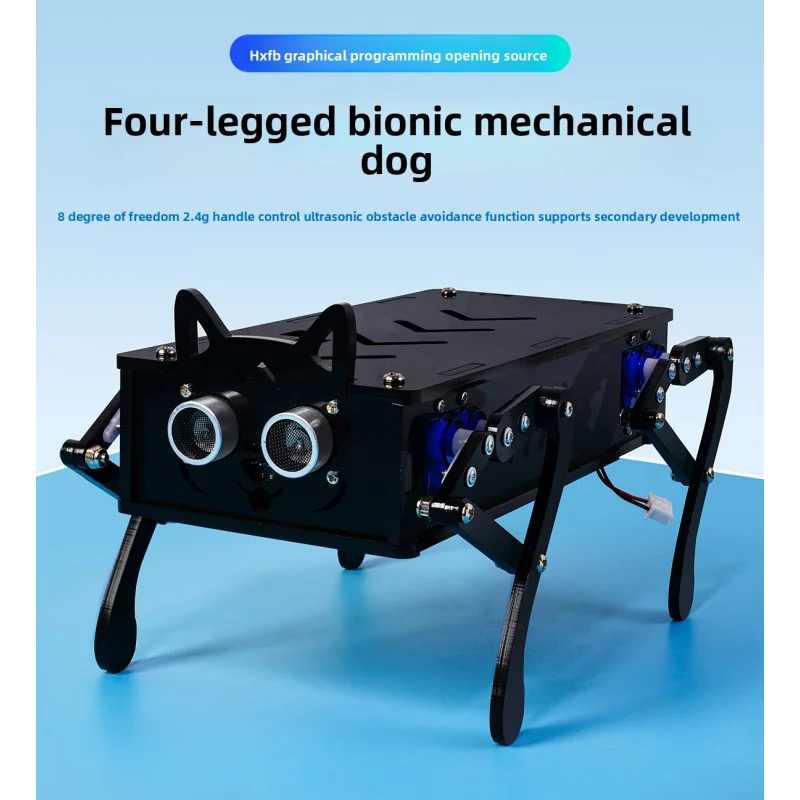 Bionic Robot Dog DIY Electronic Pet Kit, Remote Control Intelligent Learning Toy for Beginners