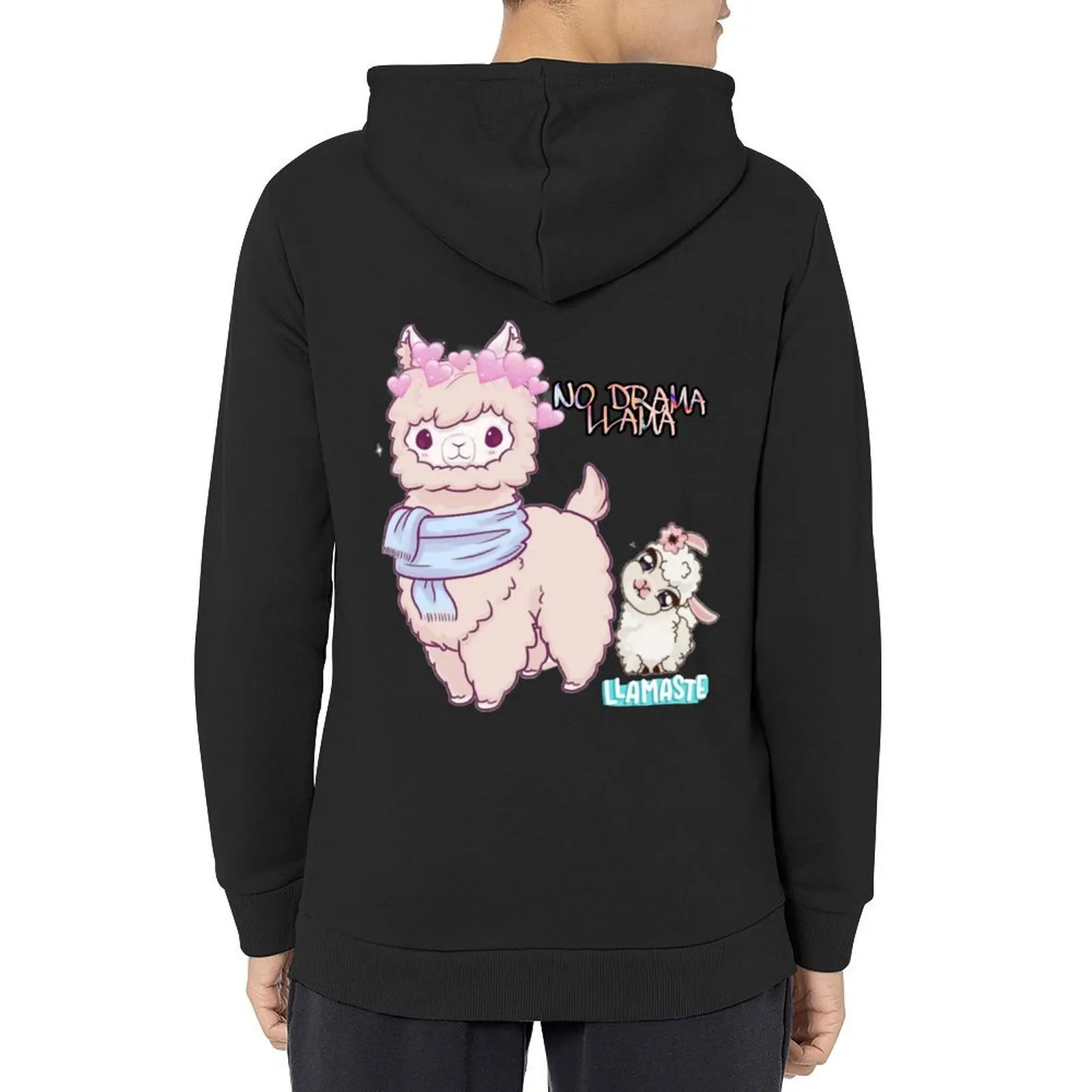 

No Drama llama Hoodie japanese style clothes for men autumn men's autumn clothes new in hoodies