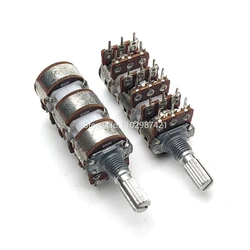 1 Piece 148 Type B50K*6 Power Amplifier Volume Adjustment Potentiometer 20MM Handle 16 Type 6 Link Potentiometer 18 Feet B50K