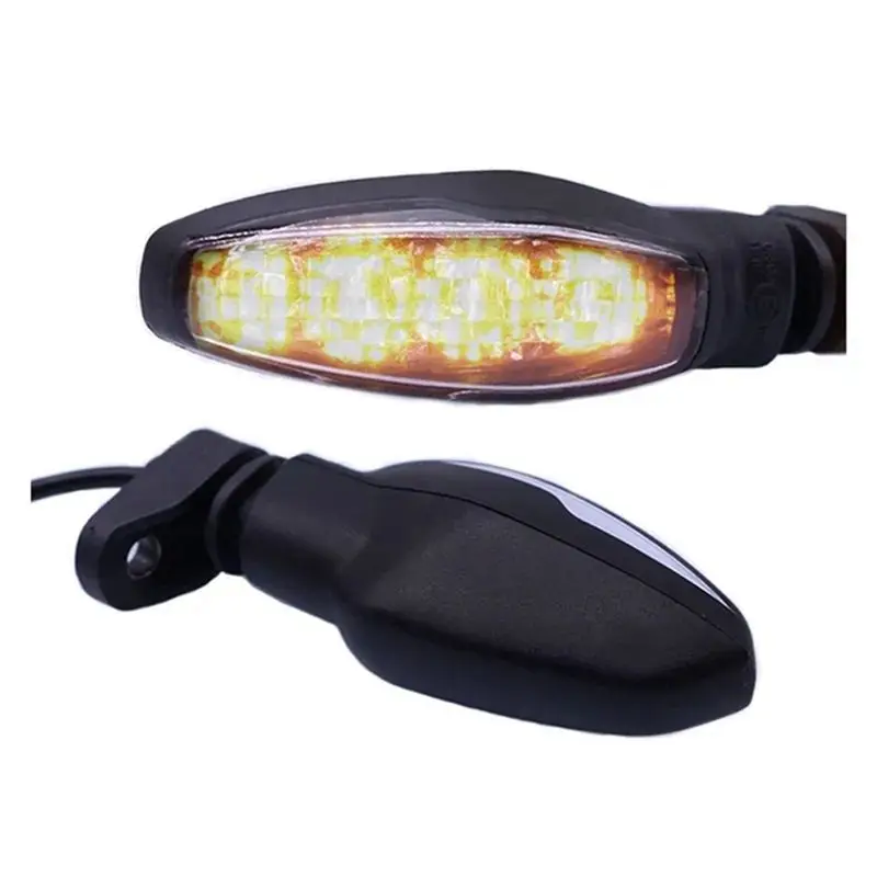 Compact 2 PCS LED Turn Signal Light Indicator Lights Blinkers Flasher Black Plastic For Tiger 800/1200/900 Speed Triple 17-20