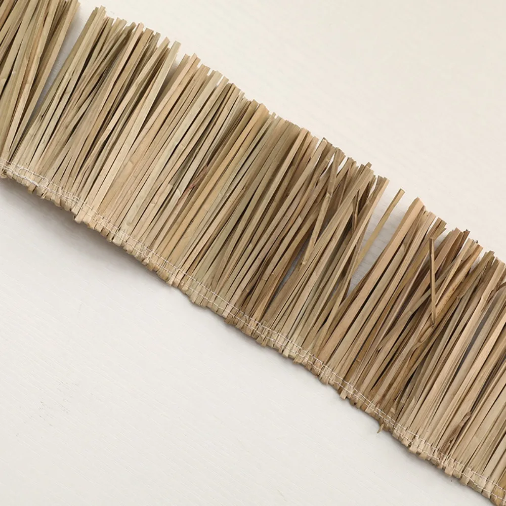 Natural Home Supply Wedding Garland DIY Jute Fringe Trim Background Wall Decoration Lafite Grass Garland Straw Tassels