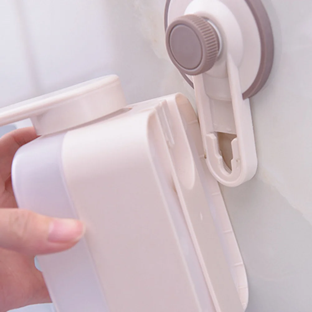 

Wall Mounted Liquid Soap Dispenser Pump Strong Suction Cup Transparent Design Bathroom Kitchen Sink Shower Bath Easy Squeezable