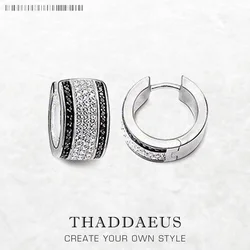 Creole Hinged Hoop Earrings Europe Style Glam Fine Jewerly Gift In 925 Sterling Silver For Women
