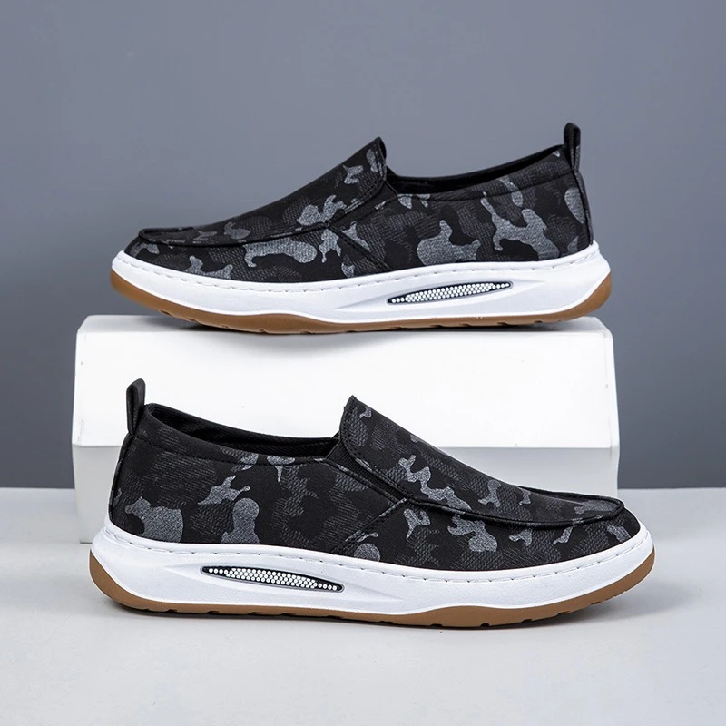 

New Summer Men's Casual Shoes Breathable Lightweight Walking Sneakers Comfortable Slip on Driving Shoes Lazy Shoes Cloth Loafers