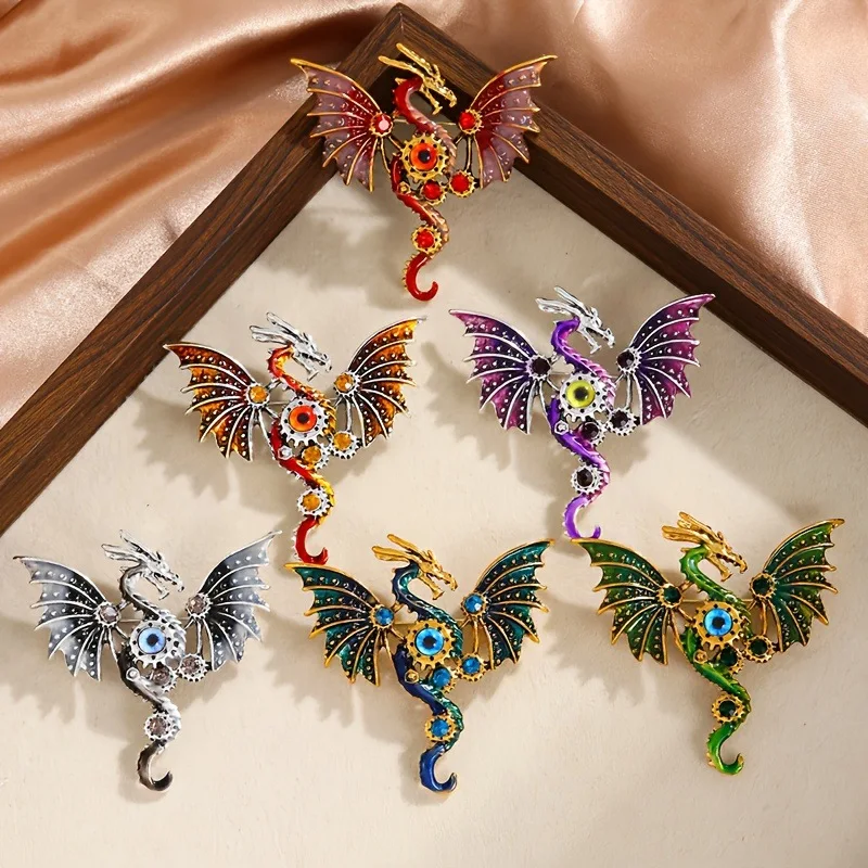 New dragon brooch brooch temperament high-end flying dragon pin brooch personalized men's suit fashion accessories