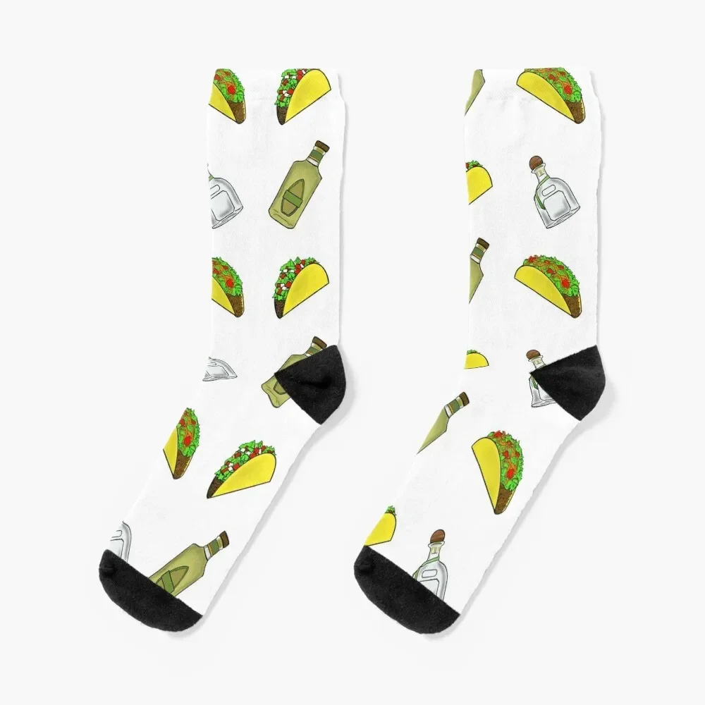 

Tacos and Tequila Socks bright garter Lots Socks Women Men's