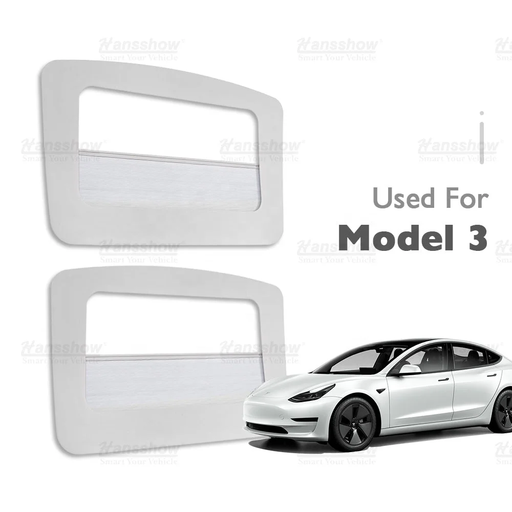 Hansshow Model 3/Y Выдвижной стеклянный козырек на крышу для автомобиля Солнцезащитный козырек с защитой от ультрафиолета