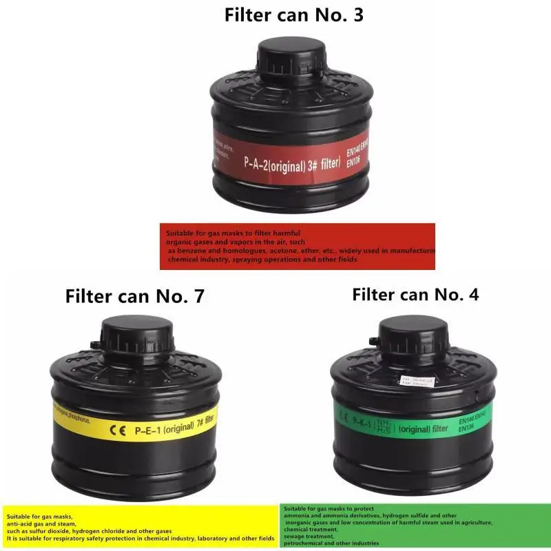 Gas Mask Filter 40mm Respirator Canister Practical Replacement Accessory mask Chemical gas mask Respirator