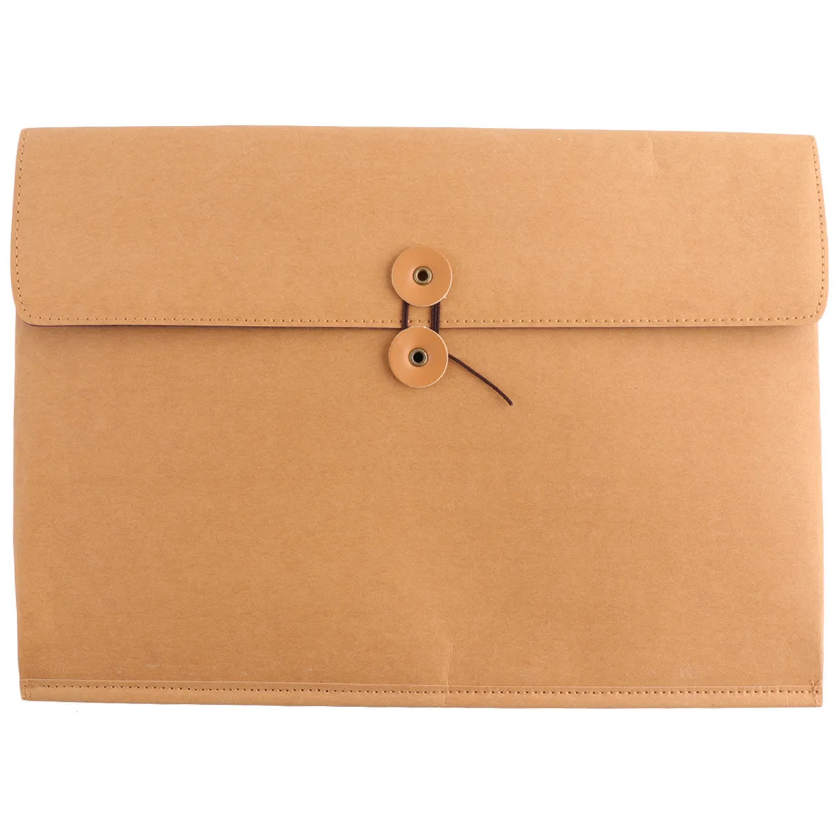 

Waterproof Kraft Paper File Pouch Sturdy Tear-Resistant Document Carrier for Daily Commute Business Receipts Magazines
