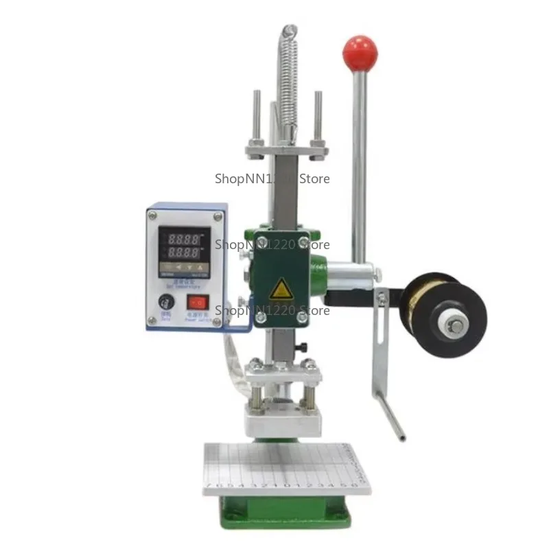 Digital Display Manual Hot Stamping Machine for Packaging for Embossing Trademarks Logos Paper Leather Wallets Heat-Resistant