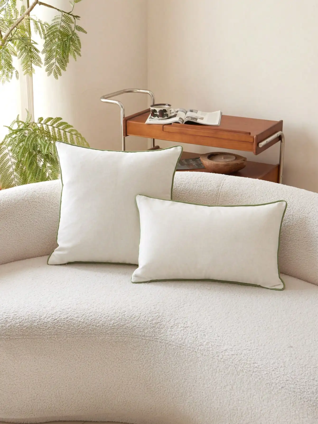 1pc Pine Tree Snowflake Embroidered Pillow Cover Home Decor