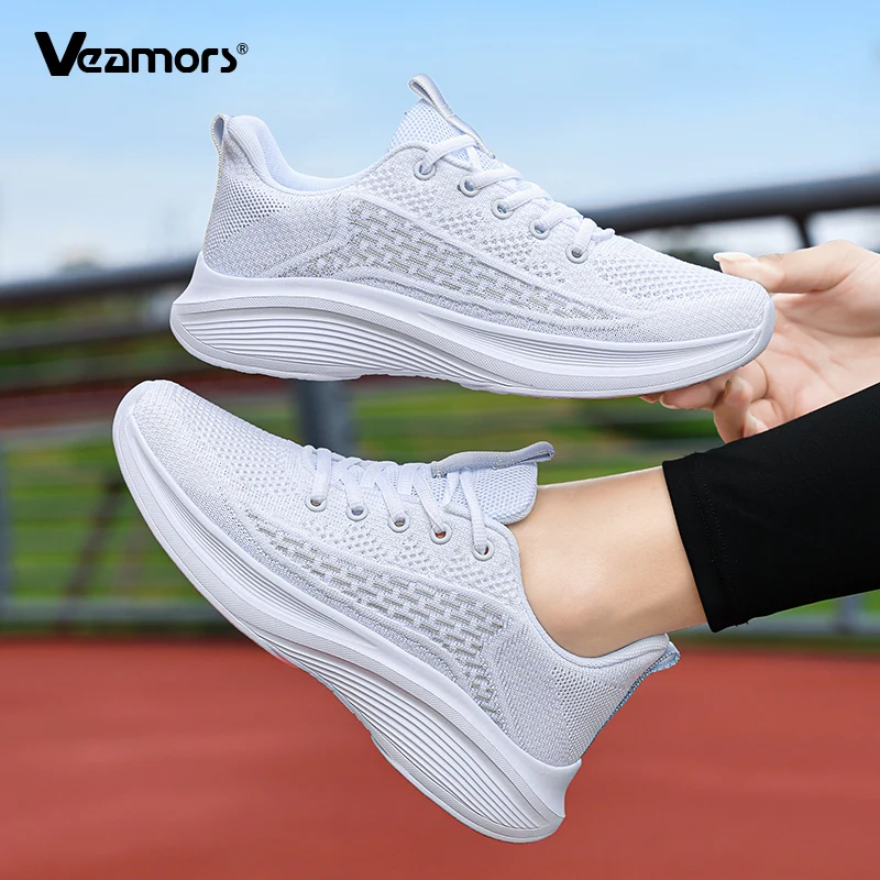 

Breathable Knitted Men's Running Shoes Light Soft Women Casual Sport Shoes Unisex Elastic Outdoor Jogging Training Fitness Shoes