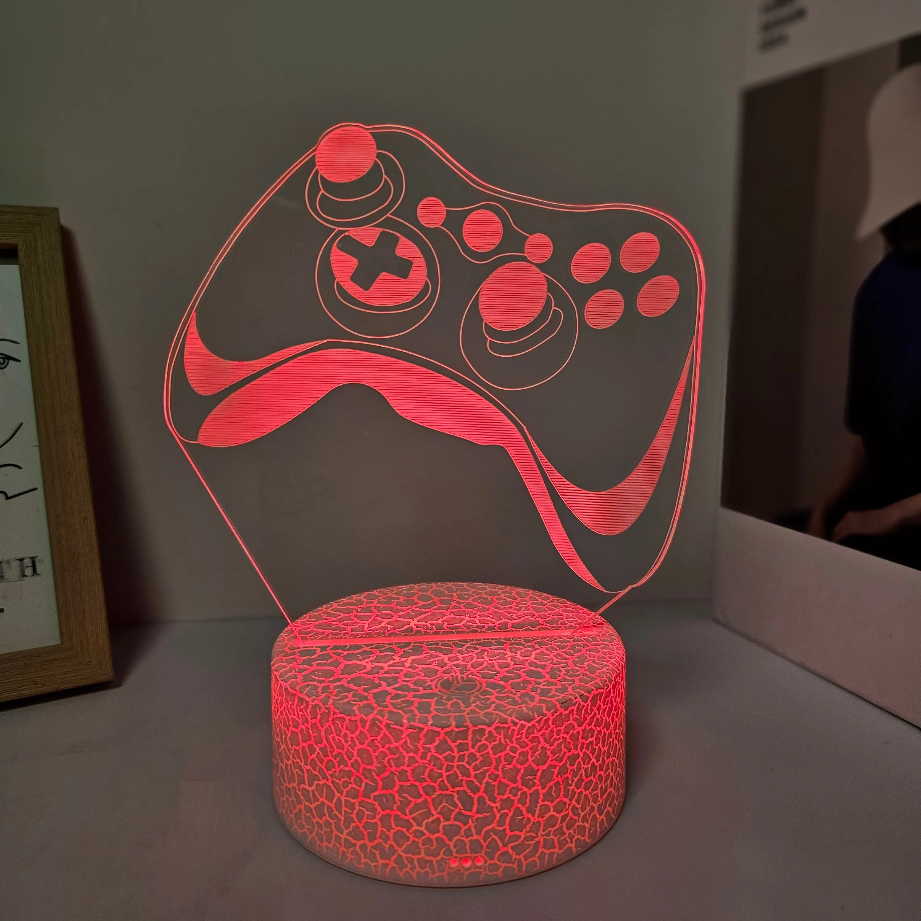 A game controller modeling 3D night light, gaming room tabletop decoration, room living room tabletop decoration, holiday gifts,