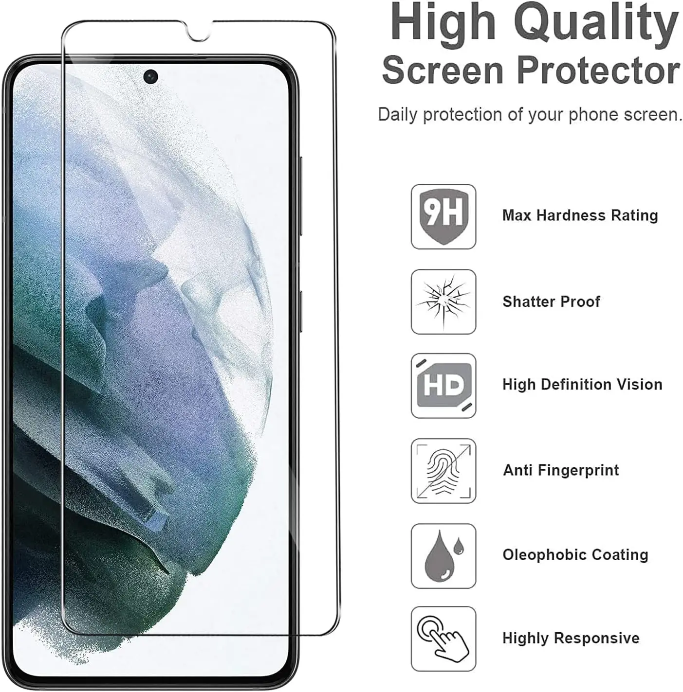 

1/4Pcs Tempered Glass Screen Protector for Samsung Galaxy S26+ - Smartphone Protection Suitable for Samsung S26+ Series