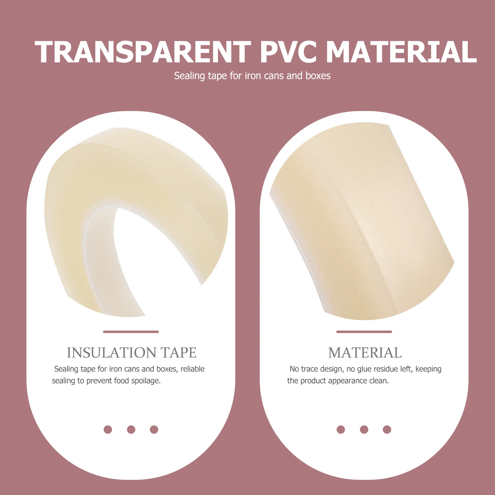 

Clear Sealing Sealing Tape 15mmx66m Food Box Tin Closure Transparent PVC Adhesive Strip No Residue Packaging Hardware