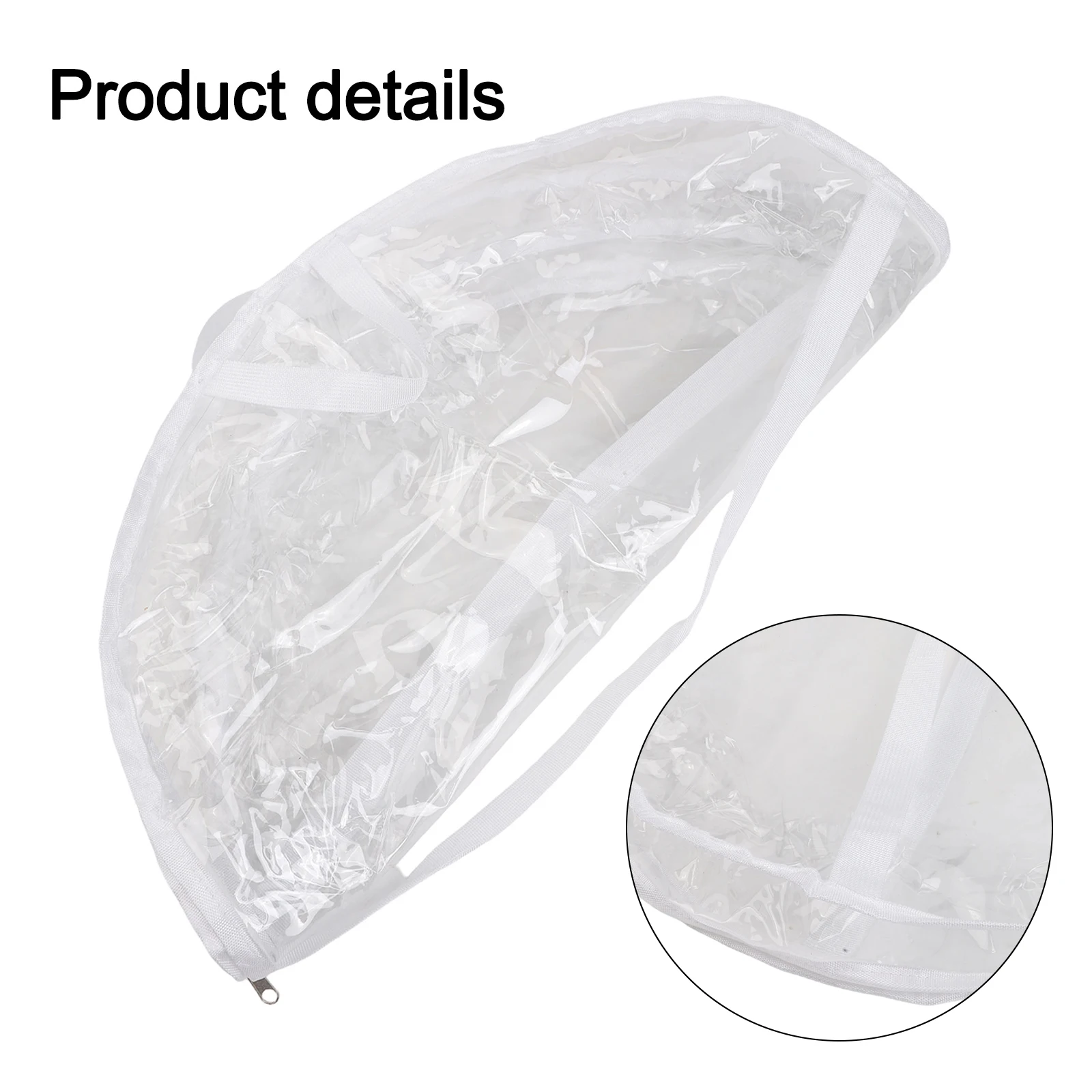 1PC Round Lightweight PVC Transparent Double-zipper Christmas Wreath Storage Bag  Waterproof Clear Safety Pouch