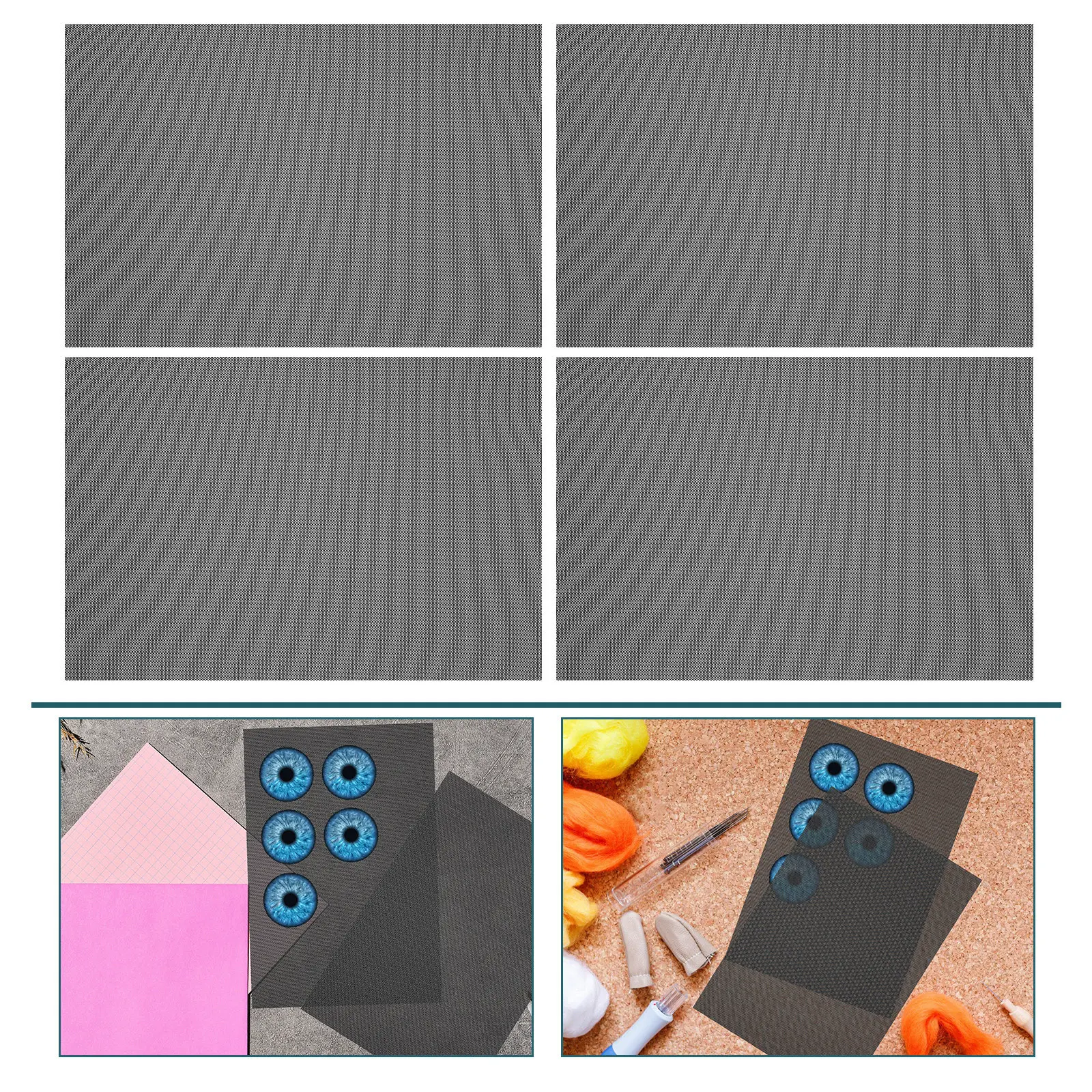 10Sheets Printable Waterproof Plastic Eye Mesh Soft Tear Resistant PVC Mesh for Mask Eyes Costume Crafting Cosplay Supplies