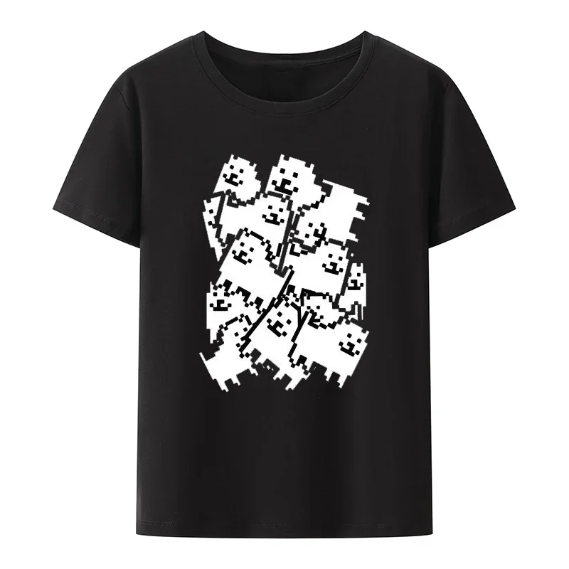 Undertale Annoying Dog Printed Anime Tees Harajuku Casual  Streetwear Tops Camisetas HOT New 2023  men Men Fashion Game TShirts