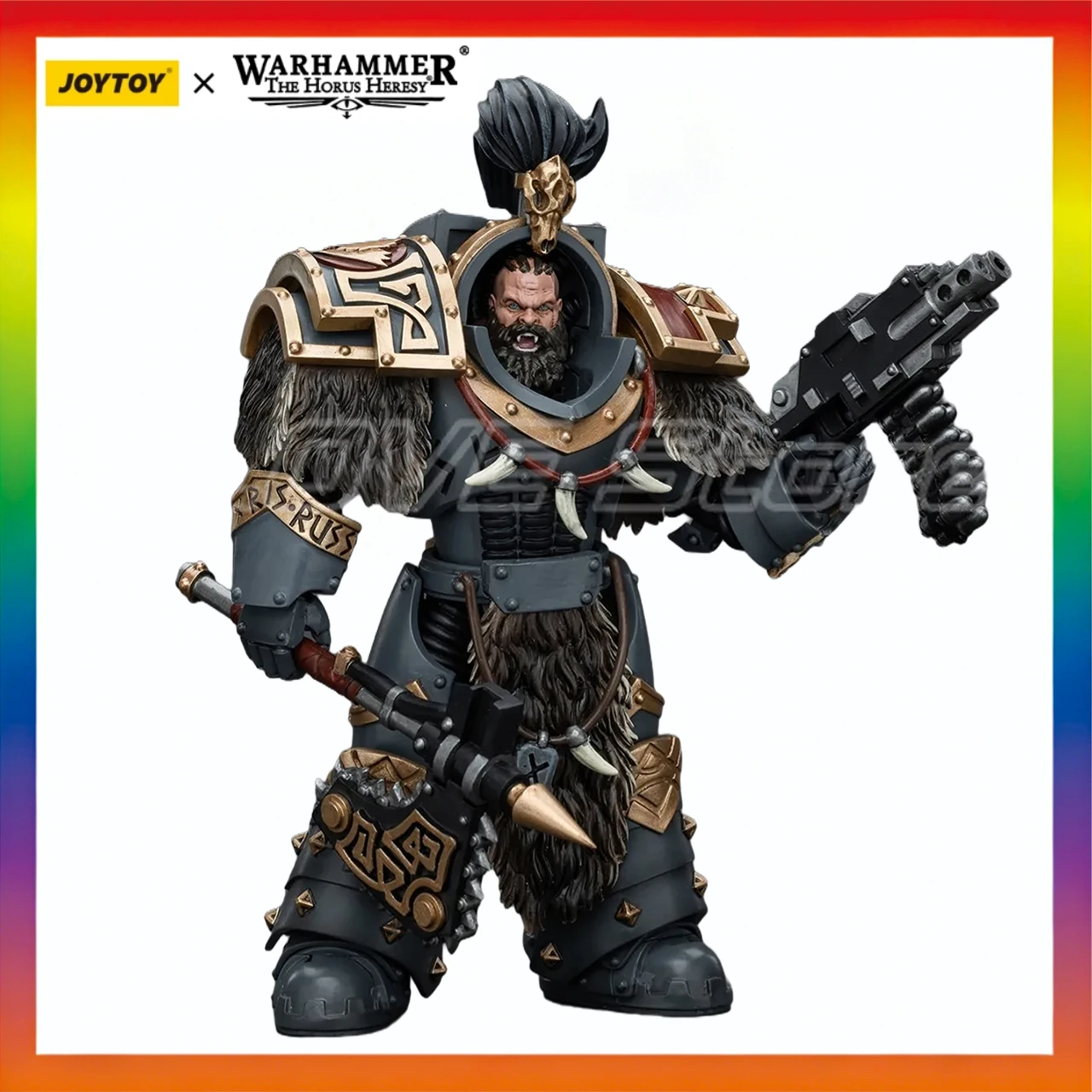 

In Stock Original JOYTOY 40K Space WolvesVaragyr Wolf Guard SquadVaragyr Thegn 1/18 Action Figure Model Toys Gift