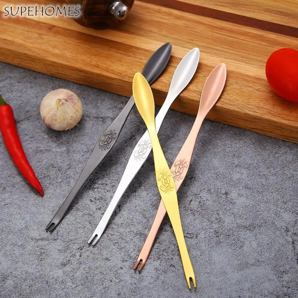 

304 Stainless Steel New Crab Shape Die Cast Quick Shellfish Lobster Cracker Seafood Tools Clip Needle Fork Picks Pincer Nut Set