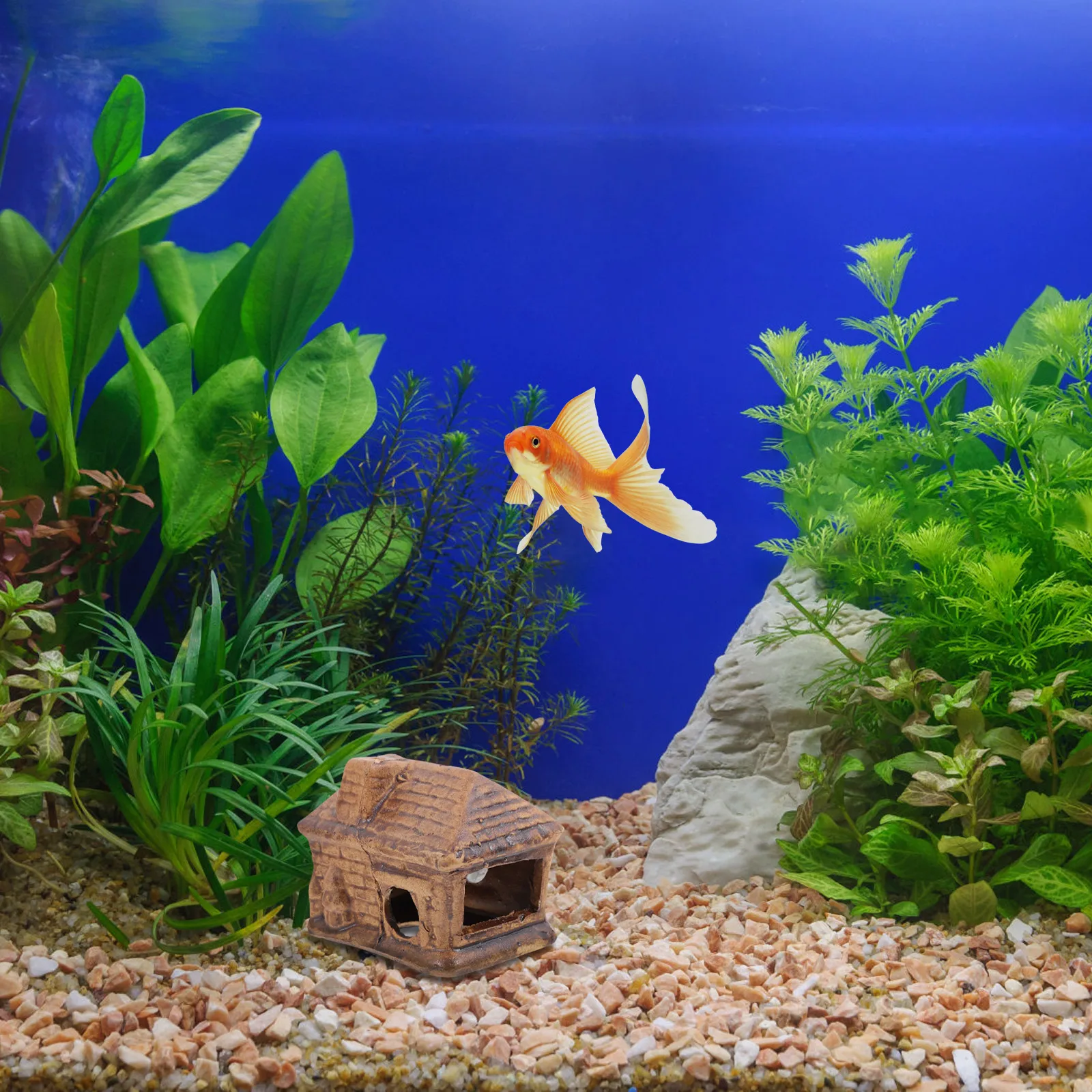 

Ceramic Decoration House Shrimp Hideout Realistic Design Safe For All Aquatic Creatures Betta Accessories Aquarium Cave Fish
