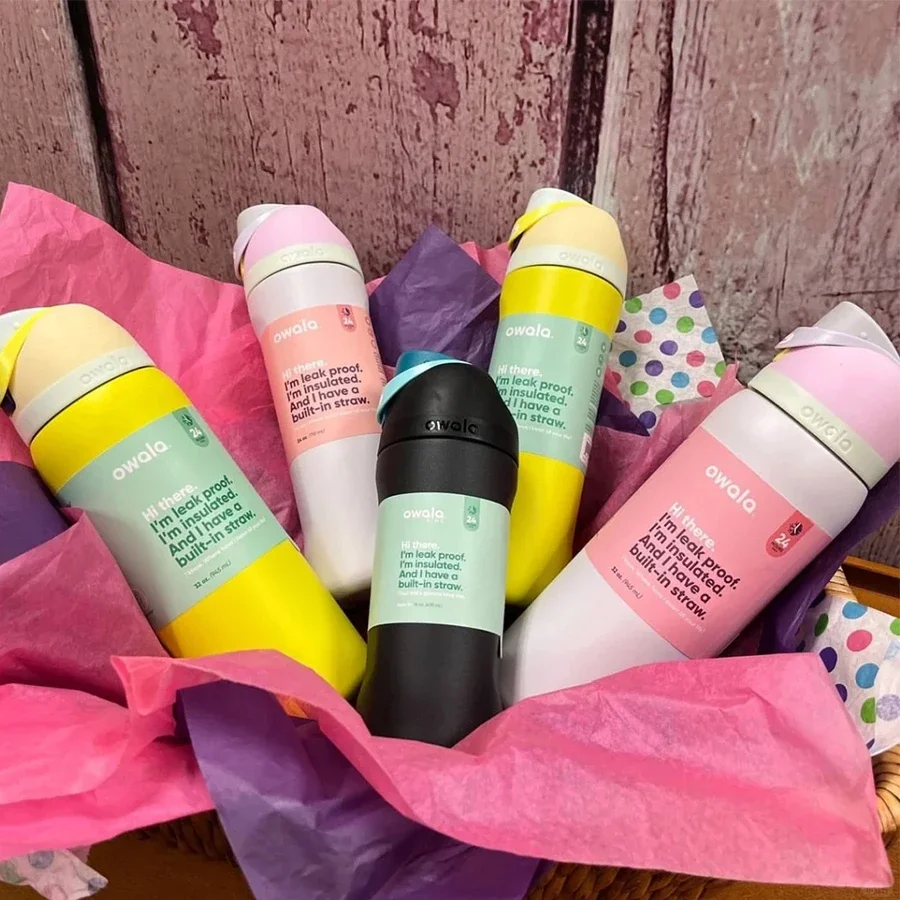 زجاجة مياه معزولة من الفولاذ المقاوم للصدأ من أوبال مع شفاطة، زجاجة مياه رياضية خالية من مادة BPA، رائعة للسفر، 24 أونصة/32 أونصة، #5