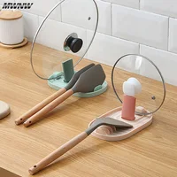 1pcs Polychrome Foldable Nordic Style Pot Holder Lid Shovel Storage Rack Practical Multifunctional Utensils for Kitchen Supplies - Image 5