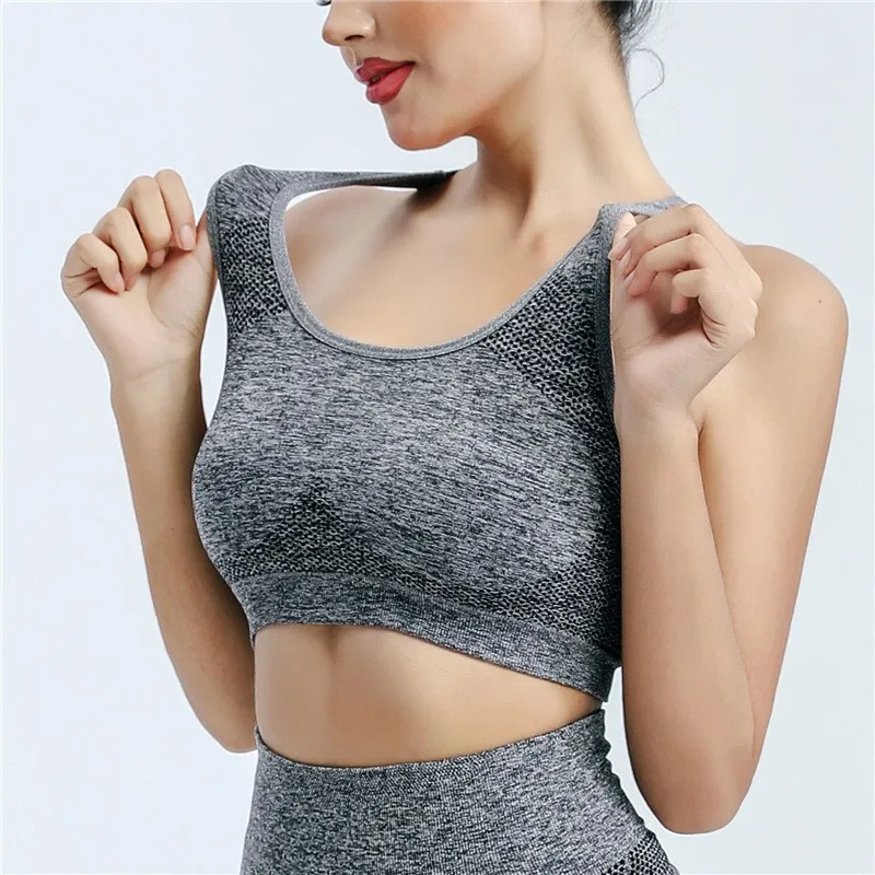 Women Sports Bra Top Push Up Fitness Yoga Bra Underwear Sport Tops For Women Breathable Running Vest Gym Wear Good image 4