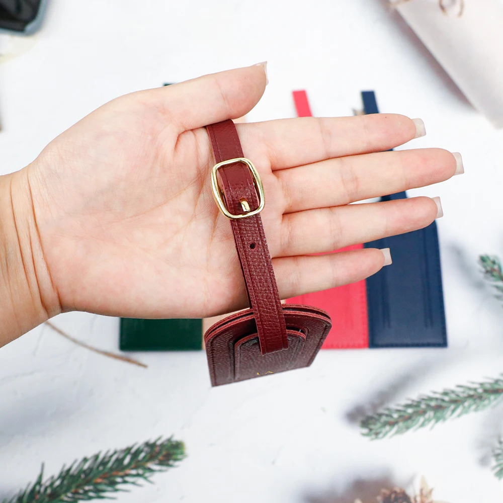 Personalisierte PU-Leder Damenhandtaschen, Gepäckanhänger, Anhänger, Anti-Verlust-Gepäckanhänger, Gepäckzubehör – Detail 13