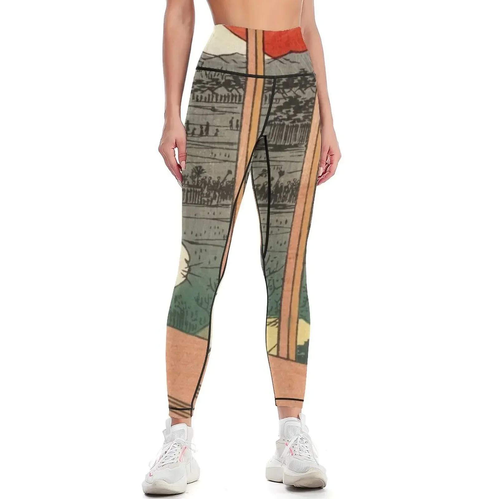 

Cat at the window, Hiroshige Leggings active wear gym's sportswear Women's sportswear push up tights for Womens Leggings