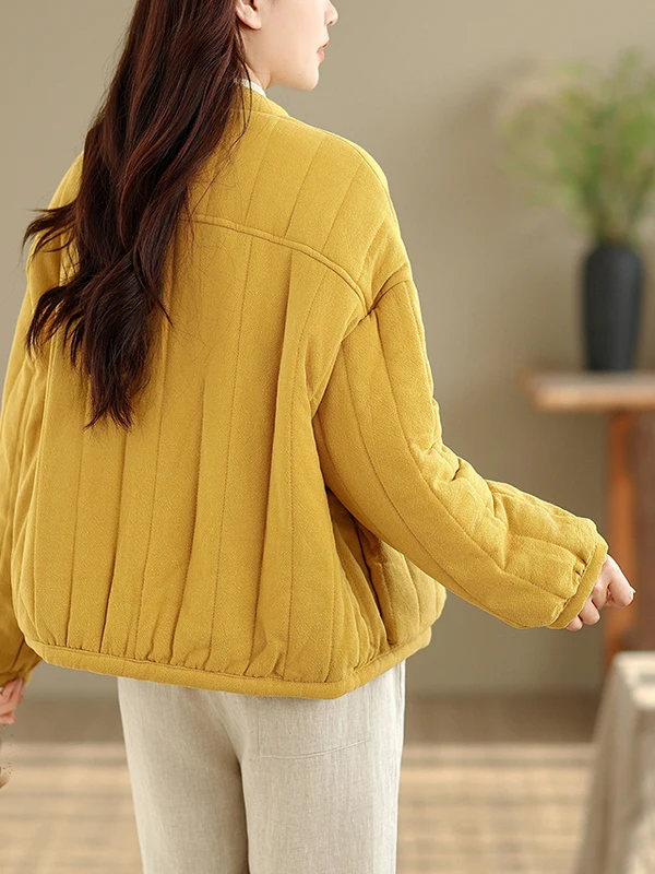 

Свободное хлопковое пальто в стиле ретро, женское зимнее платье 202, новое повседневное универсальное свободное ленивое теплое хлопковое пальто на пуговицах, длинное свекло