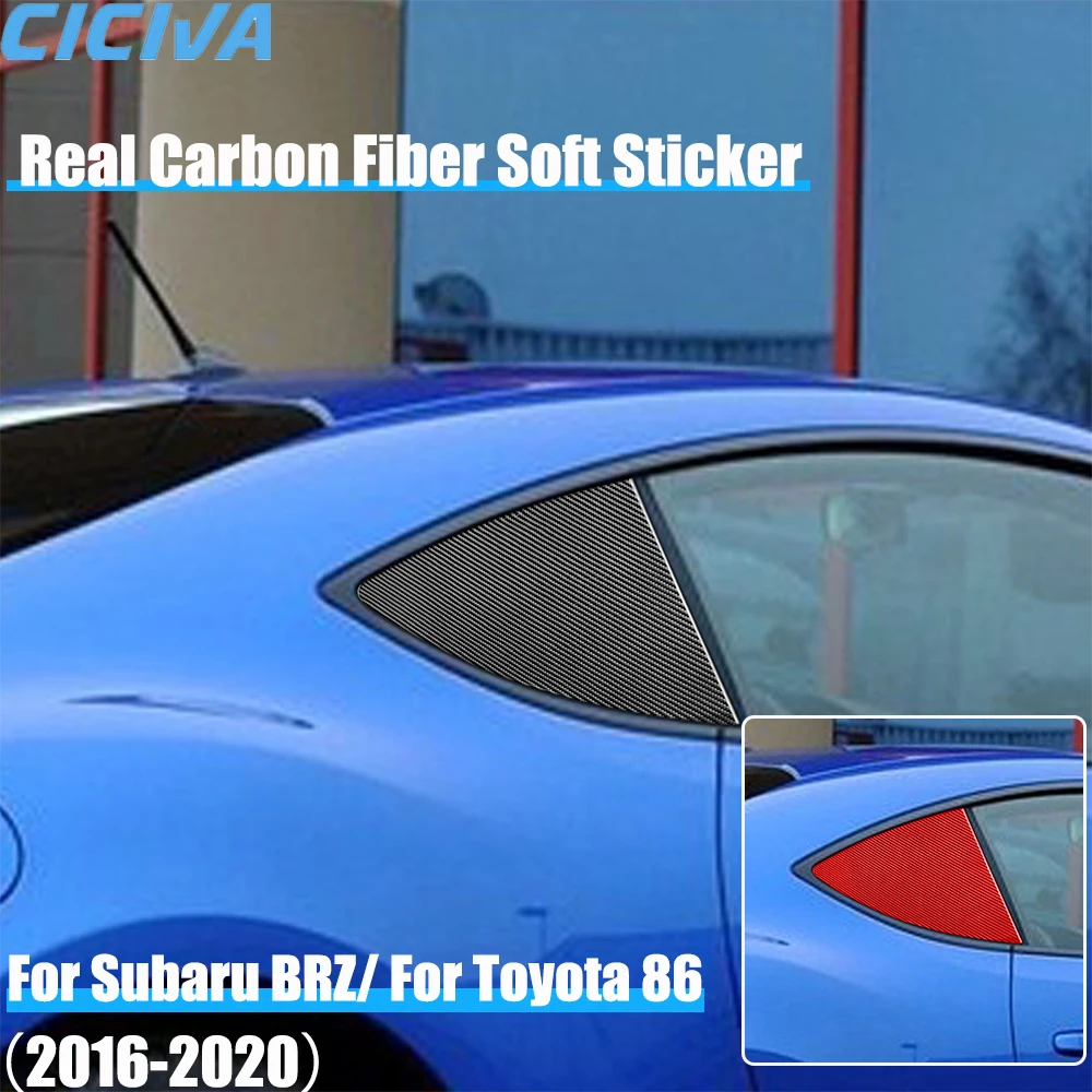 

Автомобильные аксессуары из настоящего углеродного волокна, мягкая наклейка на заднее боковое окно для Subaru BRZ Toyota 86 GT86 2016 2017 2018 2019 2020